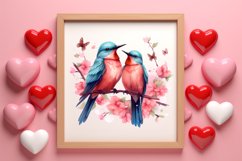 Breeds of Valentine Kissing Birds, Valentine's Day Clipart Product Image 3