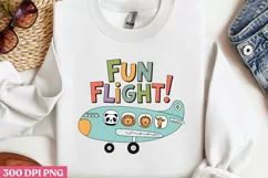Fun Flight! PNG, Cute Animal Sublimation PNG Product Image 1