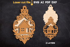 Christmas Ornaments Bundle SVG laser cut file for Glowforge Product Image 3