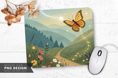 Whimsical Butterfly Paradise Mouse Pad PNG Design Product Image 1