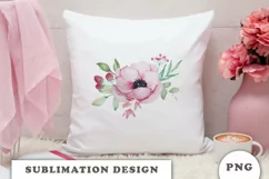 Watercolor flowers bouquet PNG Product Image 3