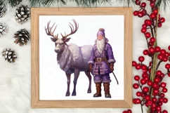 Christmas Purple Santa Claus Sublimation, Christmas PNG Product Image 3