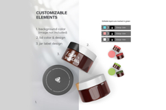 3D Amber Glass Jars - PSD Mockup Product Image 3