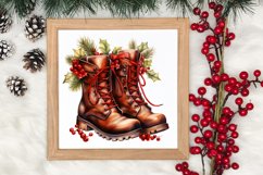 Watercolor Christmas Farm Clipart Product Image 3