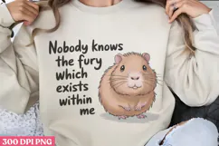 Nobody Knows The Fury PNG, Funny Capybara Sublimation PNG Product Image 1