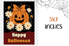 Happy Halloween Greeting Card, Halloween Pumpkin Card Design Product Image 3