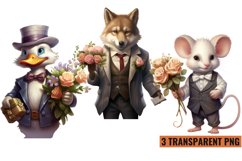 Romatic Gentleman Animal Sublimation, Product Image 1