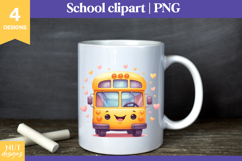 Back to School clipart, Iridescent Kawaii School Mascot DTF Product Image 2