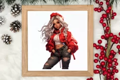 Cute Christmas Little Girl Sublimation Clipart Product Image 3