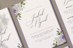 beautiful wedding card invitation set with roses flower Product Image 3