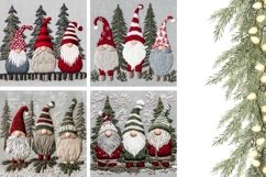 Embroidery Christmas Gnome Pillow Case, Knitted Gnomes PNG Product Image 3
