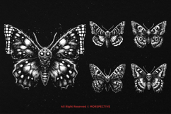 10 Bundle Dark Art Butterfly Insect Gothic Horror Skull Head Product Image 5
