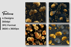 Gold Blossom Digital Paper Pattern Product Image 3
