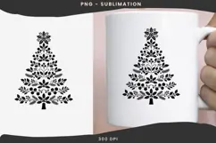Christmas tree silhouette png design for T-shirts Product Image 3