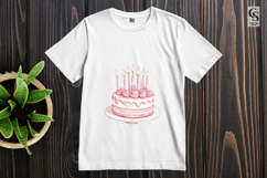 Pink Celebration Cake Clipart Sublimation PNG Product Image 3