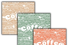 coffee digital papers, Coffee pattern, Coffee background Product Image 2