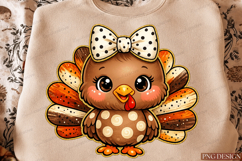 Cute Thanksgiving Turkey Sublimation Design Product Image 5