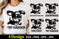 Dog Zoom Mode Try Harder SVG PNG Product Image 1