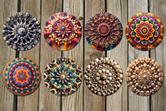 Mandala | mystic car coaster &amp; key chain design bundle, PNG Product Image 3