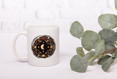 Floral Moon Illustration PNG, Boho Flowers Illustration Product Image 3