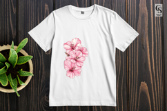 Pink Hibiscus Flowers Clipart Sublimation PNG Product Image 3