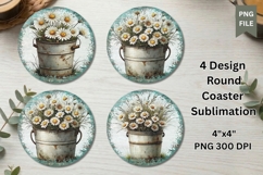 Lavender Porch Coaster Sublimation PNG,Windows and Door Desi Product Image 3