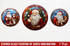 Stained Glass Painting Of Santa Clipart, Product Image 1