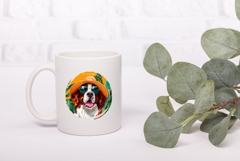 Summer Saint Bernard Dog llustration, Saint Bernard PNG Product Image 3