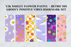 Printable Y2K Smiley Flower &amp; Retro 70s Groovy Bookmark Set Product Image 3