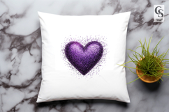 Purple Glitter Hearts PNG Clipart Product Image 3