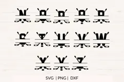Hockey Monogram SVG Alphabet Product Image 3