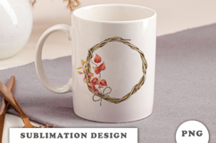 Watercolor Autumn Wreath png Product Image 3