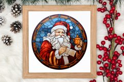 Stained Glass Painting Of Santa Clipart Sublimation Product Image 3