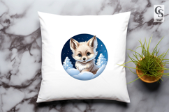 Cute Fox Winter Clipart Sublimation PNG Product Image 2