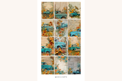 Rustic Vintage Vehicle &amp; Wildflowers Junk Journal Page Product Image 3
