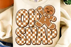 Oh Snap Gingerbread Christmas PNG, Oh Snap PNG, Christmas Product Image 3
