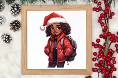 Christmas Little Girl Clipart Sublimation, Christmas PNG Product Image 3