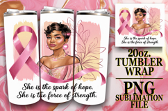Bright Reflections 20oz tumbler wrap, Cancer Product Image 1