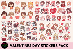 Valentines Day Stickers Pack I Girly Valentine Stickers Pack Product Image 3
