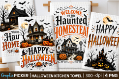 Halloween Kitchen Towel PNG, Funny Halloween PNG, Spooky PNG Product Image 1