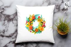 Floral Wreath Clipart Sublimation PNG Product Image 3
