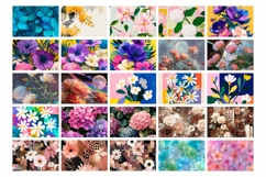 Cartoon Flowers Cosmetic Bag Bundle, Floral Cosmetic Bag Product Image 3