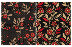 Red, Black, Paper, Floral, Papers, Junk Journal Product Image 3