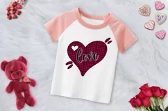 Baffalo Plaid Love PNG For Valentines Day Sublimation Product Image 3