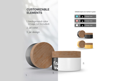 Plastic Jars With Wooden Lids - PSD Mockup Product Image 3