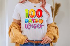 100 days wiser SVG Design, 100 day of school SVG Product Image 3