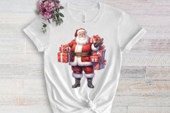 Watercolor Santa Claus Sublimation Clipart, Santa PNG Product Image 3