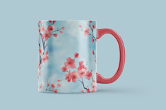 Watercolor Cherry Blossom Floral Digital Paper Product Image 3