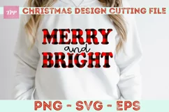 Merry and Bright Holiday svg- Christmas SVG Product Image 3