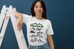 Mountain Silhouette Bundle Three Size Embroidery Design Product Image 3